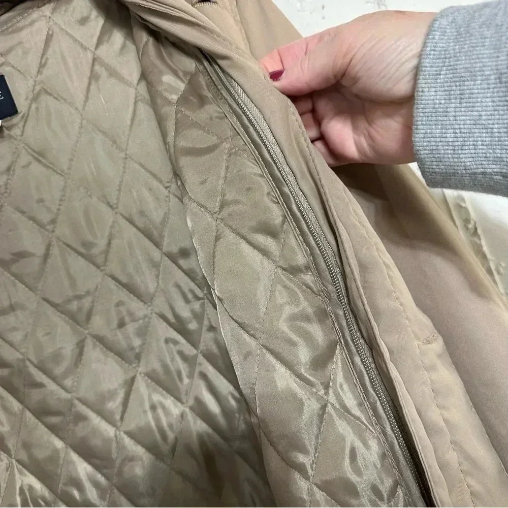 Executive Impulse Mens Beige Trench‎ Coat Overcoat Jacket